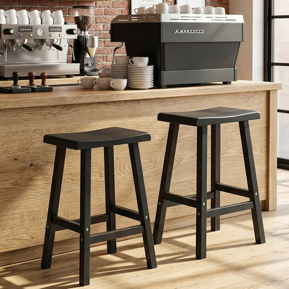 EFU Outdoor Bar Stools Set of 2,All-Weather Patio Stools & Bar Chairs, He...