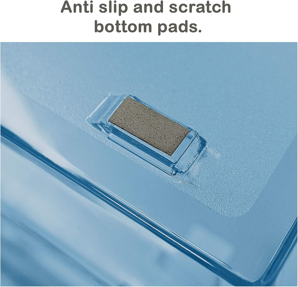 Acrimet Facility 2 Tier Letter Tray, Side Load, Letter Size/A4, Desktop File Organizer, Plastic (Clear Blue Color)