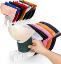 OAPRIRE Hat Stand for Baseball Caps Display and Organizer, No Install Acrylic Hat Organizer 2 Pack Holds 14 Baseball Caps for Closet, Bedroom, Dresser (White)