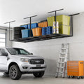 YOHKOH 3x8 Ft Overhead Garage Storage Rack, Ceiling Storage & Hanging Rack for Garage, Adjustable Heavy-Duty Metal, 600lbs, Black