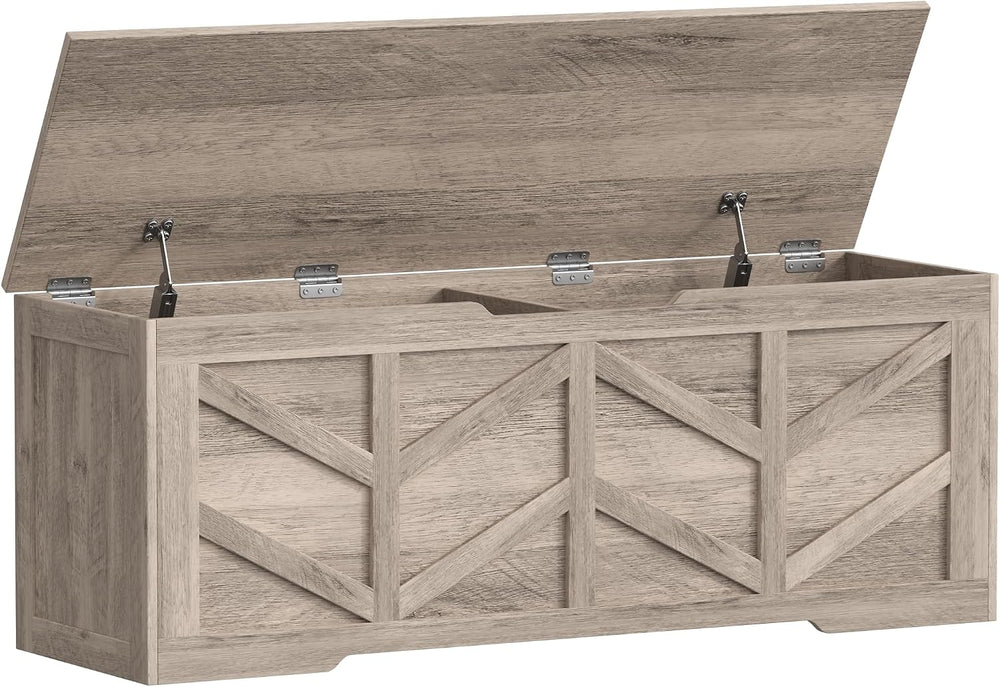 Extra Large Storage Chest, Storage Bench with 2 Safety Hinges | 51.2" St...
