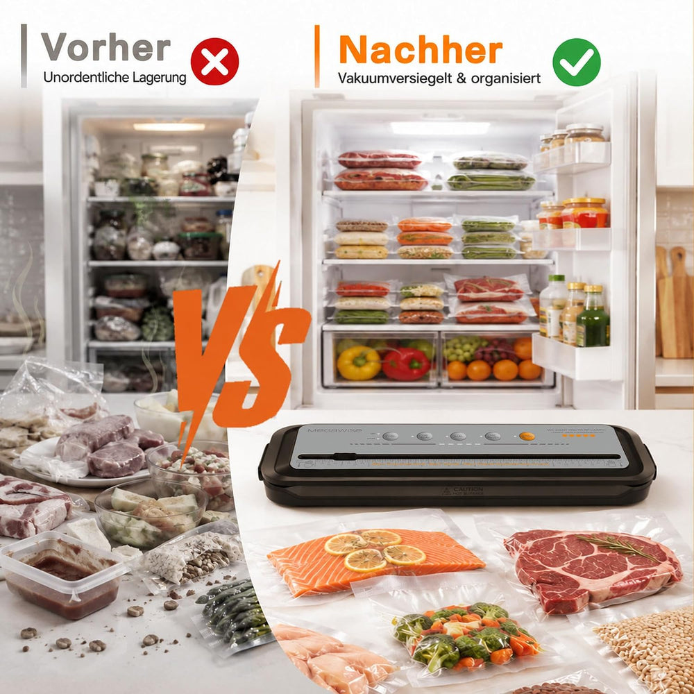 Updated Vacuum Sealer Machine 2025, MEGAWISE Food Sealer w/Starter Kit, Dry &...