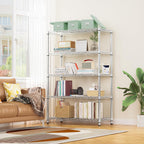 1750 LBS Storage Shelves 5-Tier Utility Shelving Unit Steel Organizer Wire Rack for Home,Kitchen,Office,Garage, Capacity 17.7" D x 47.2" W x 72.3" H