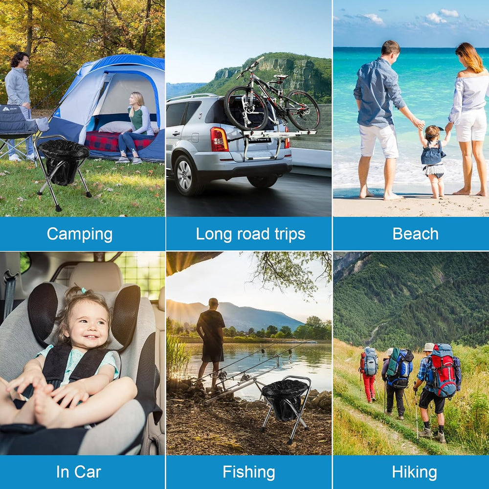 Portable Toilet for Camping, Portable Toilet Seat, Portable Toilet Travel, St...