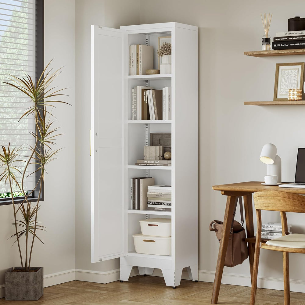 Washsemba 67''Farmhouse Metal Storage Cabinet with Barn Doors,Steel F...