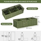 GRANNY SAYS Wicker Toilet Paper Basket Holder for Back of Toilet Baskets, Small Bathroom Basket Organizer and Storage for Tank topper, Olive Green Decor Sink Tank Tray with Dividers, 2 Pack