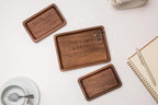 Custom 10th Year Custom Engraved Rec Tray - Custom Engraved Walnut Wooden Tray with Couple’s Names for Tenth Wedding Anniversary, Romantic Keepsake Gift for Him or Her