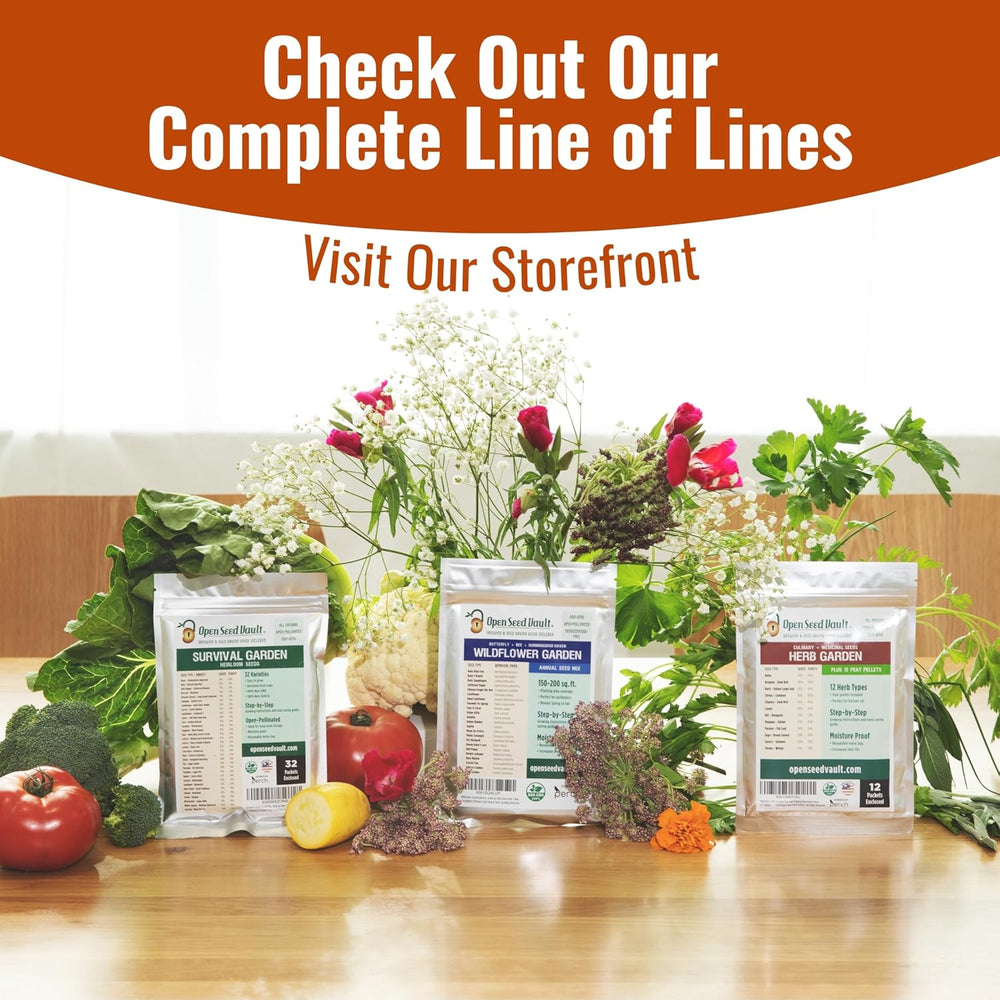 Vegetable & Fruit Seeds, 32 Packs, Non-GMO, 15,000+ Seeds