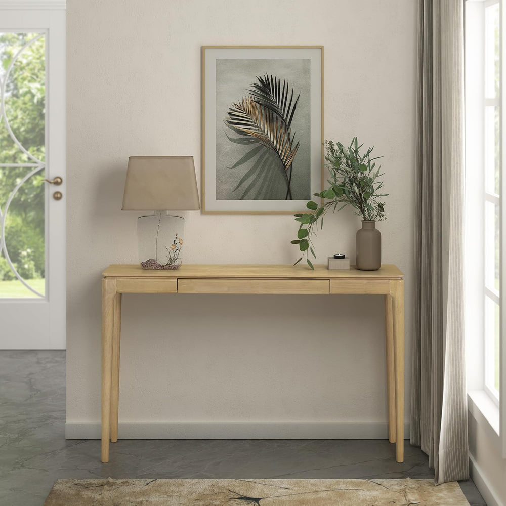 NTC Mingle 47-Inch Console Table, Modern Solid Wood Entryway Table with Hidde...