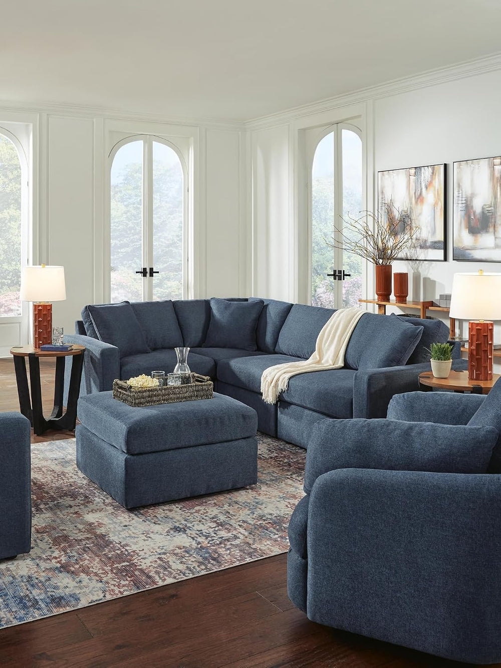 Signature Design by Ashley Modmax Oversized Accent Ottoman, Washable Stain Re...