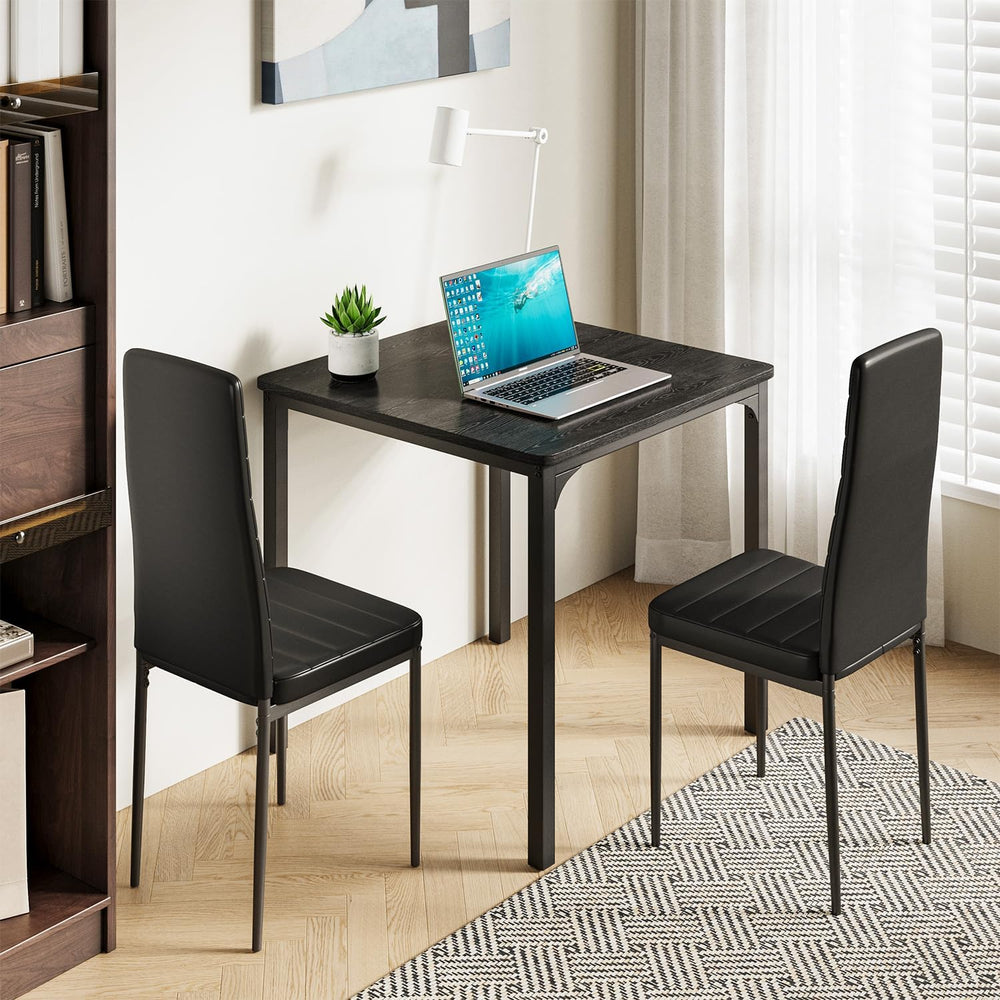 Gizoon Kitchen Table for 2, Table and Chairs Set of 2, 3 Piece Dinner Table S...