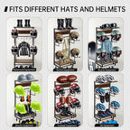 Motorcycle Helmet Rack, Wall Mount with 4 Glove Chips, 10 Hooks and Rustic Finish for Multiple Helmets and Clothes