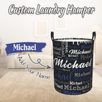 Custom Name Laundry Hamper, Personalized Laundry Baskets with Name for Boys Girls Women Men, Customized Collapsible Dirty Clothes Hamper Easy Storage Gifts for Bedroom Bathroom Living Room