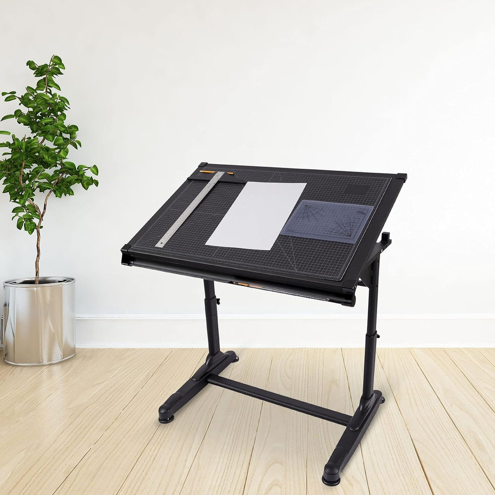 Stand Up Desk Store Adjustable Height and Angle Drafting Table Drawing Desk w...