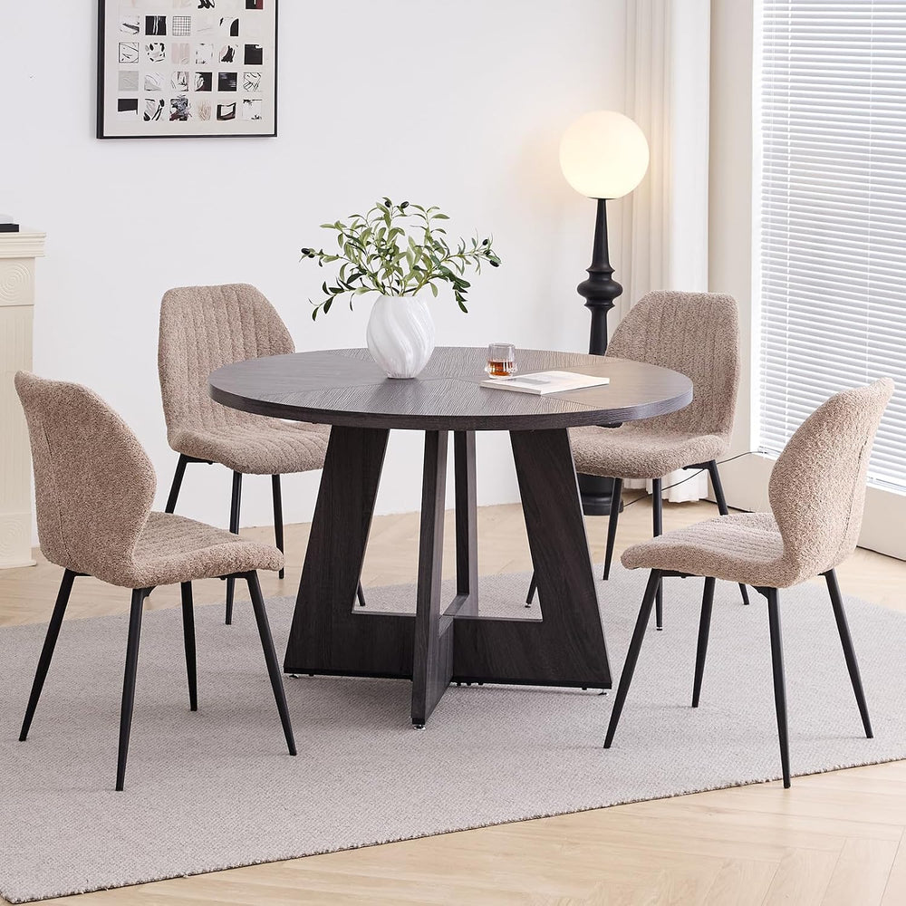 47 in Round Dining Table Set for 4, Kitchen Table and Chairs