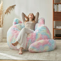 EBENCHICO Bean Bag Chair for Adults Teen,Giant Bean Bag Chairs Cat Design,Plush Faux Fur Beanbag Couch Comfy Accent Floor Sofa for Reading, Playing, Relaxing in Living Room, Bedroom