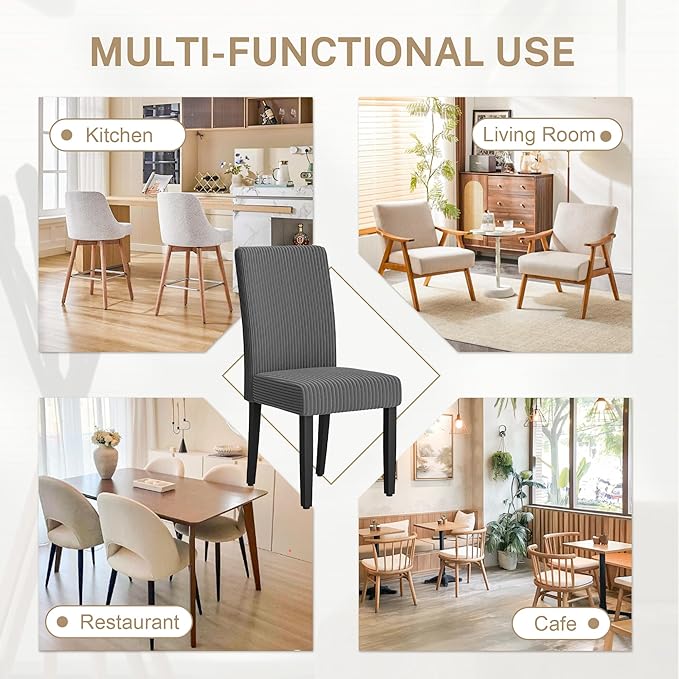 Furmax Ergonomic Dining Chairs Set of 2, Upholstered Fabric Dinning Room Chai...