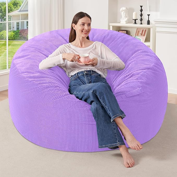 HABUTWAY 4FT Bean Bag Chair,Giant Bean Bag Chairs for Adults,Big Bean Bags wi...
