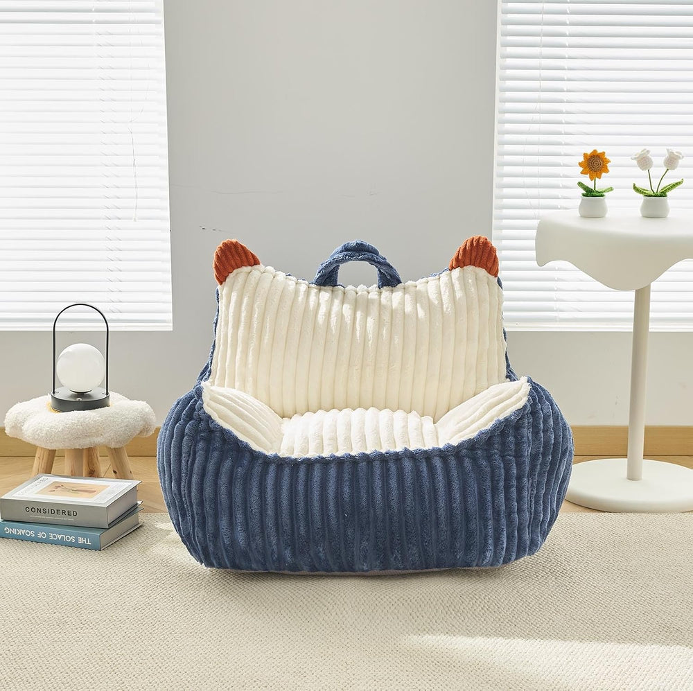 Kisoy Bean Bag Chair, Bean Bag Sofa with Memory Foam Filler for Boys and Girl...