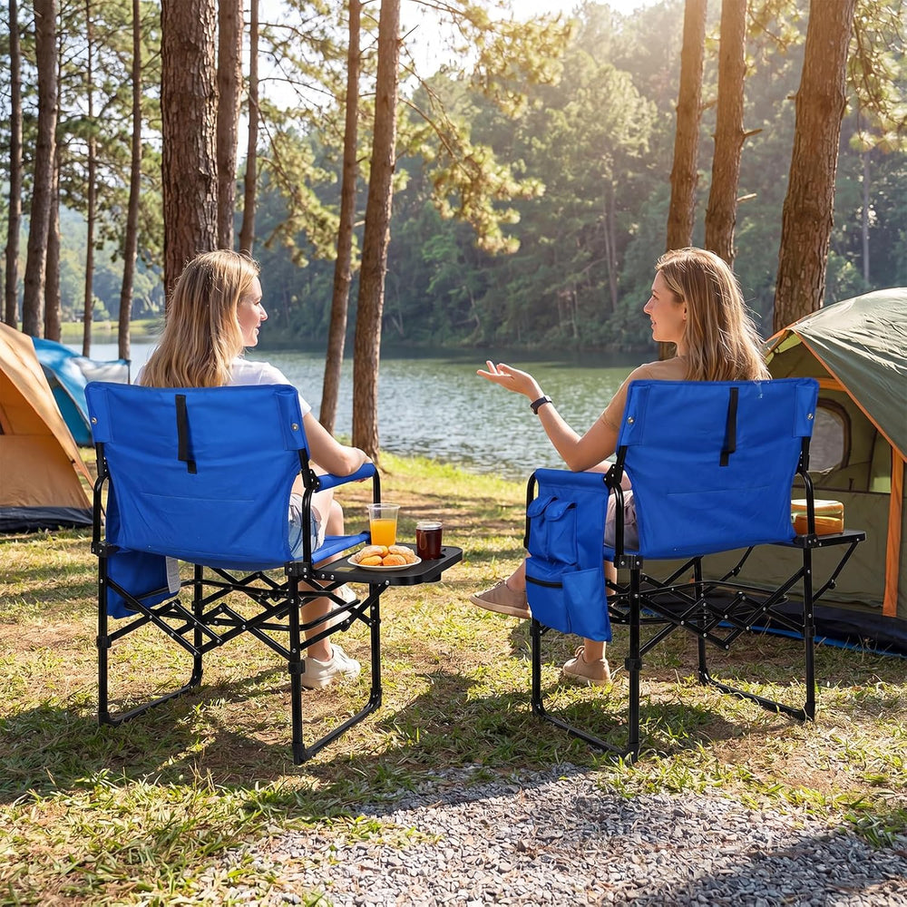 Romswi 2Pack Director Chairs for Outdoor, Folding Camping Chair, Compact Dire...