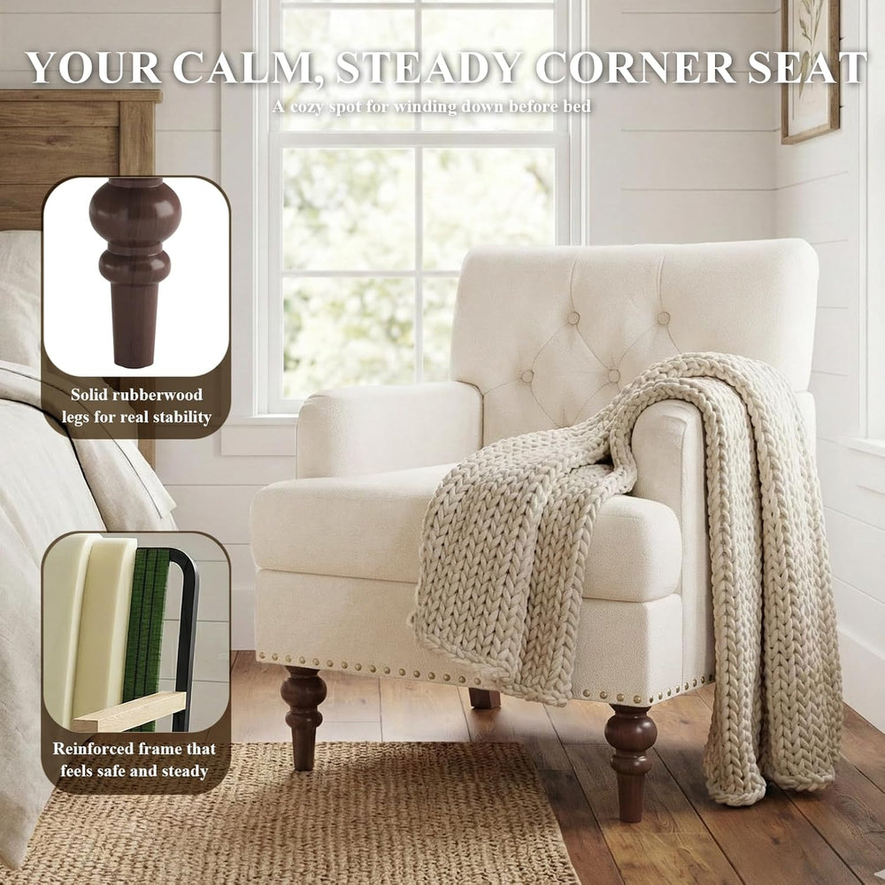 MALOL Modern Accent Chairs Set of 2 for Living Room, Comfy Bedroom Reading Ar...