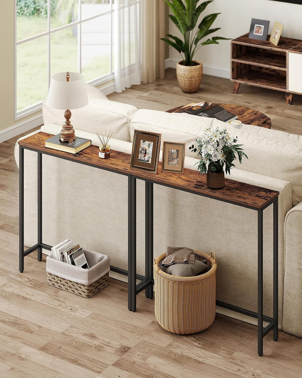 VASAGLE 31.5" Console Table, Narrow Behind Couch Table, 1 Tier | BARNET ...