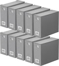SpaceAid 10 Pack Bed Sheet Organizers and Storage, Foldable Sheet Organizer for Linen Closet, Sheets Set Folder Keeper with Window XL (Queen & King Size) Organizing Bedding Container, Gray