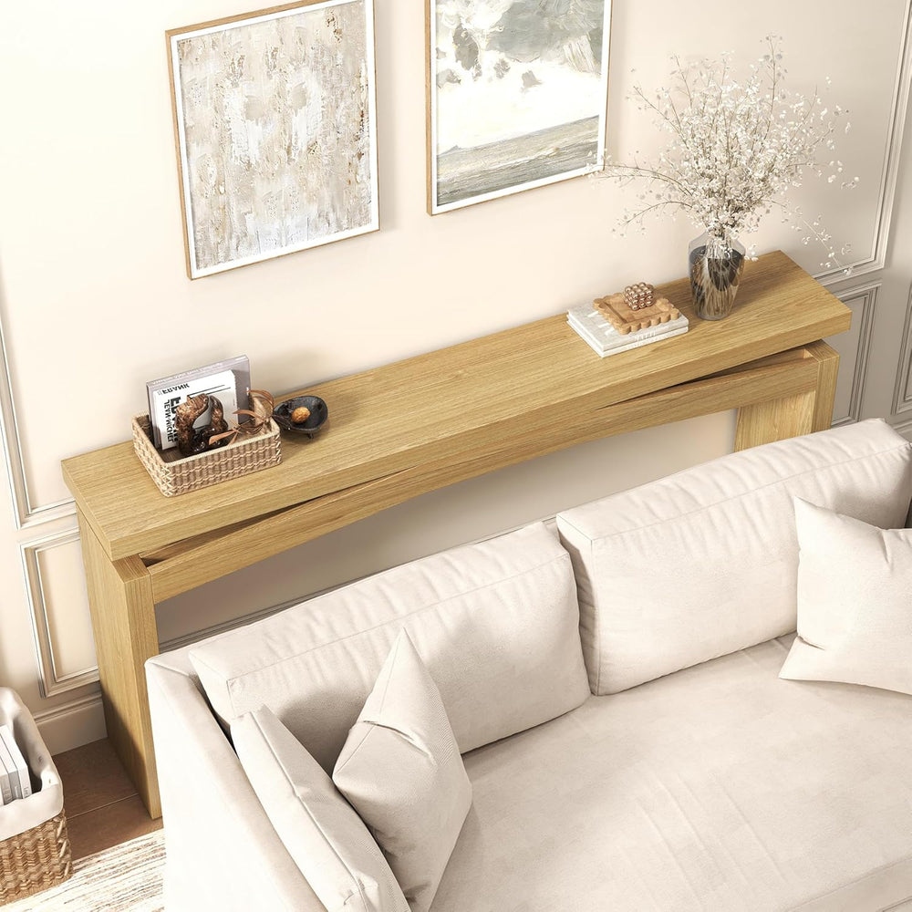 Epecoya Extra Long Console Tables for Living Room, Slim Entryway Table 63 Inc...