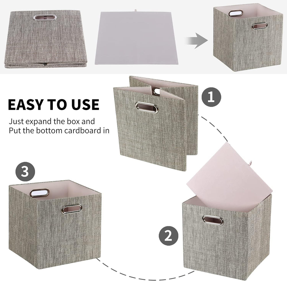 Posprica Storage Bins,11×11 Foldable Storage Cubes Boxes Container Closet Org...