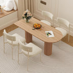 Dining Chair Set of 6 Upholstered Chairs for Kitchen Dining Room Mid Century Modern Table Chairs for Waiting Living Room, White