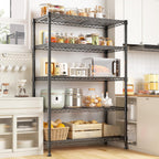 REIBII Storage Shelves, 5-Tire Wire Shelving Load 1000LBS Metal Shelves for Storage Adjustable Garage Shelving Unit Wire Shelf Rack Kitchen Storage Rack Pantry Shelves 31.5''W x 15.7'' D x 71''H