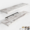 RICHFOCUS 48Inch Floating Shelves for Wall 2 Pack Shelves for Bedroom|Kitchen|Bathroom Wall Mounted Rustic Distressed Wood Floating Shelf with Invisible Brackets for Books|Storage|Decor, Rustic