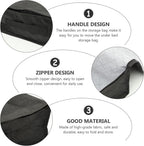 Large Capacity Under Bed Storage Bag with Handles Breathable Non-woven Organizer for Quilts Blankets Bedding Multipurpose Clothes Storage Bin for Closet and Shelf Easy-clean with