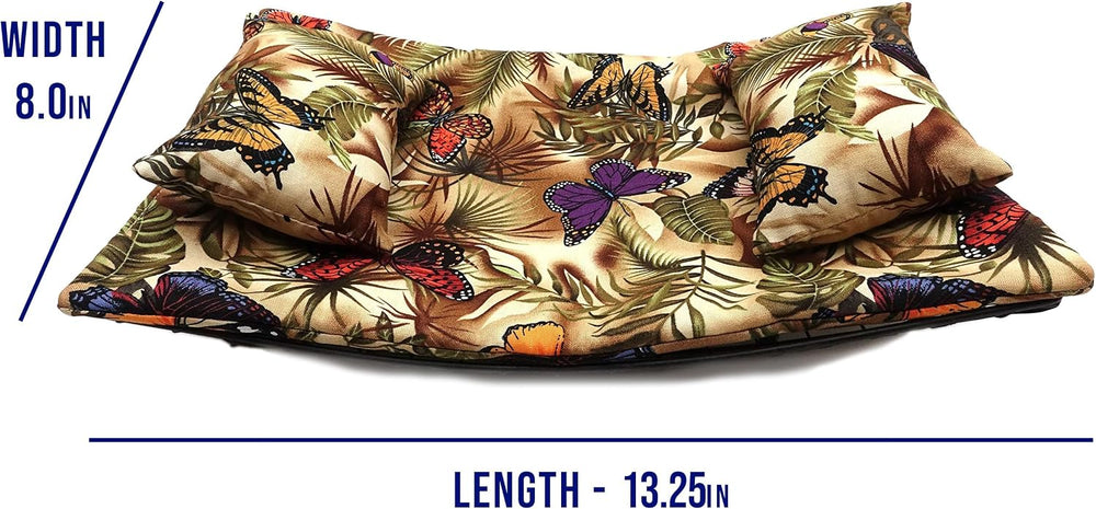Chaise Lounge for Bearded Dragons, Butterflies and Leaves Fabric