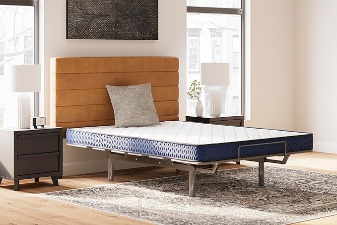Signature Design by Ashley Queen Size Medium Firm 6 Inch Memory Foam Mattress with Breathable Quilted Cover, Fiberglass Free, Mattress in A Box