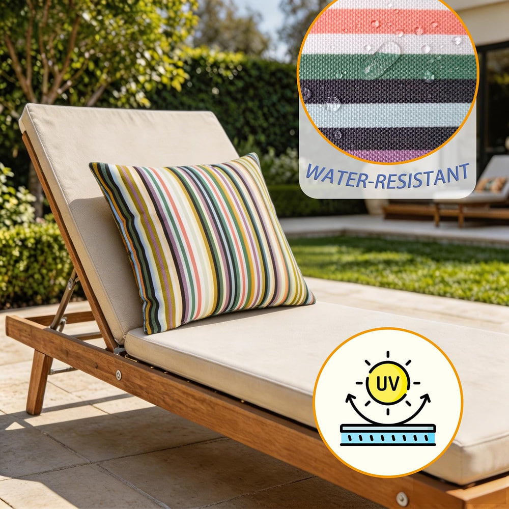 18" Outdoor Throw Pillows Set of 4, Waterproof & Fade Resistant Pati...