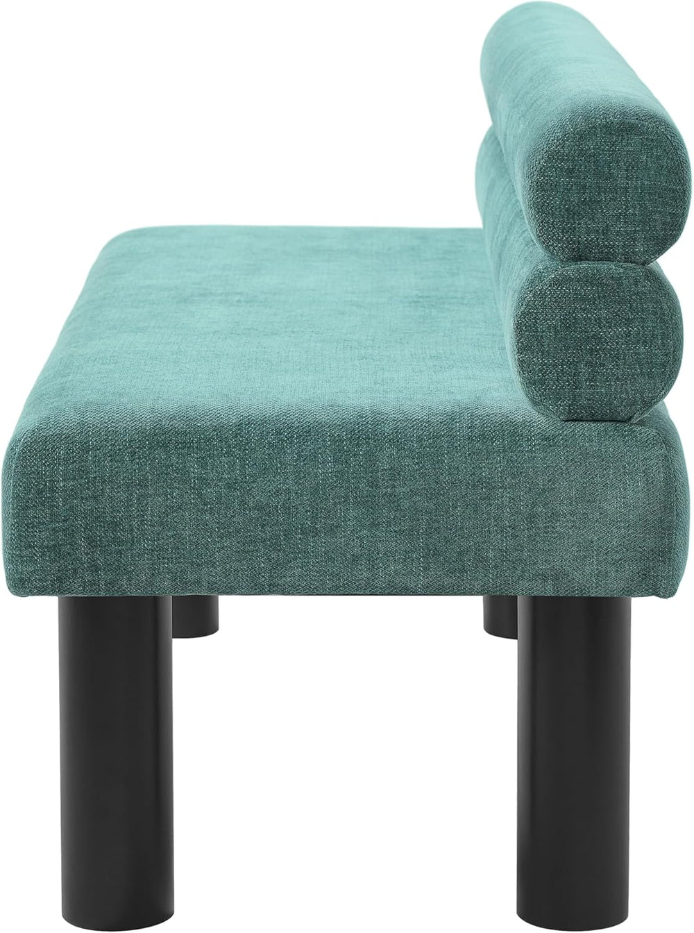 51'' Small Dining Bench with Back, Upholstered Armless Kitchen Banque...
