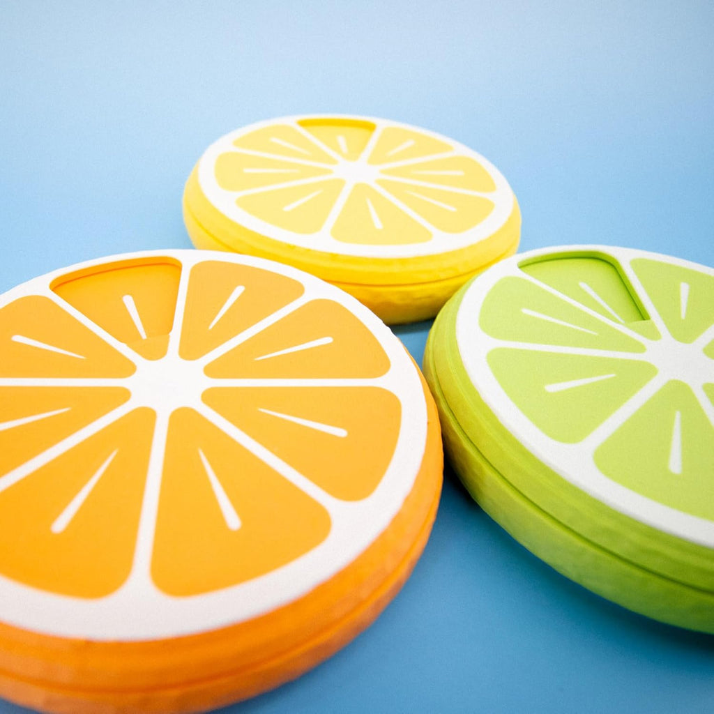 Pill Organizer 7 Day Large Citrus Box – Weekly Pill Organizer for Vitamins & Medicine, Cool Travel Pill Case, Portable 7-Day Pill Box (Green)