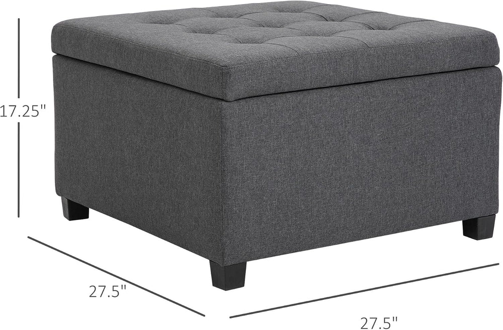 31x26x17inch 450lb Premium Quality Tufted Cotton Storage Ottoman LiftTop Stan...