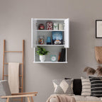 Bathroom Wall Cabinet Wooden Medicine Cabinet Buffering Hinge MDF Material Over Toilet Storage 23"x29" and Adjustable Shelves Cupboard Above Toilet with Large Space