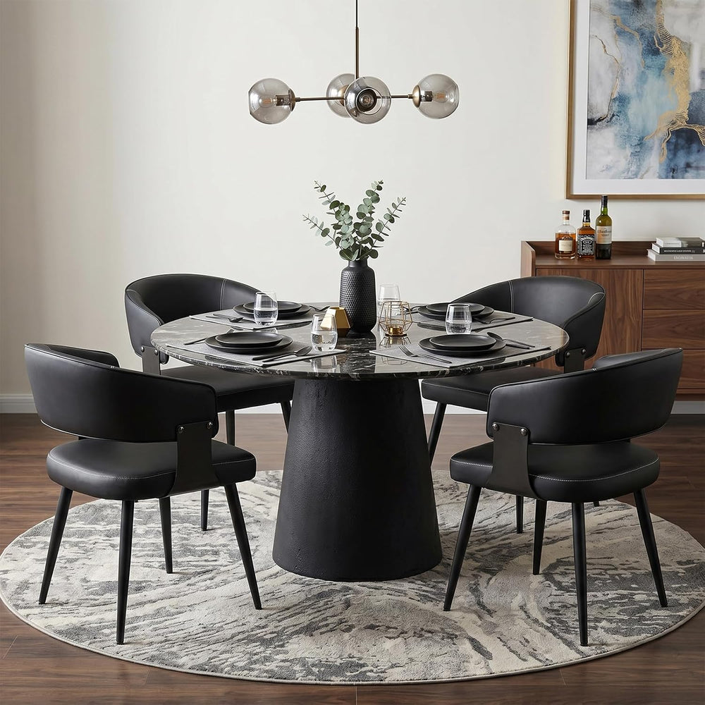 Dining Chairs Set of 4, Modern Faux Leather Kitchen Chairs
