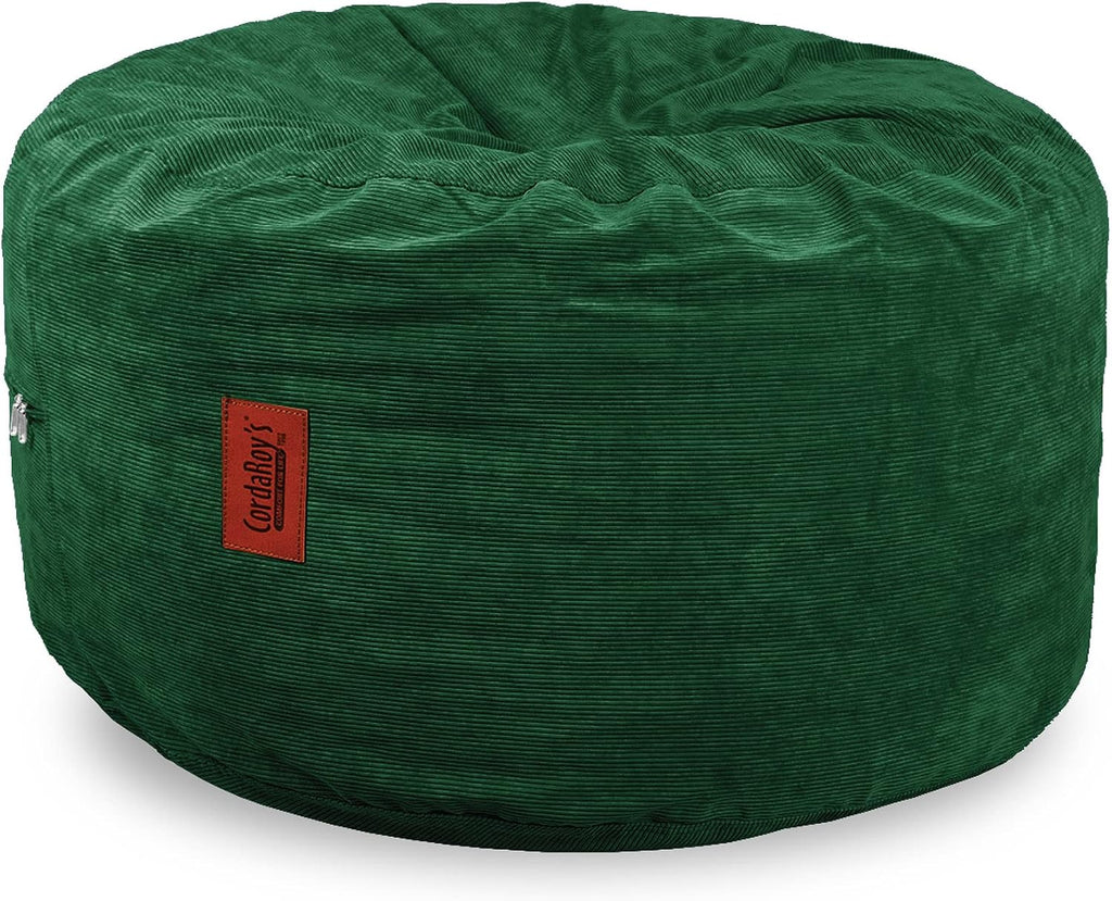 CordaRoy's Corduroy Bean Bag Pouf Footstool, Rainforest