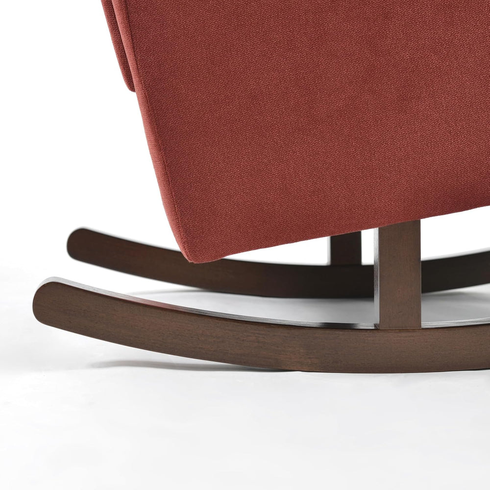 Haven Upholstered Rocking Chair (Burgundy)