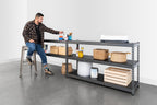 SafeRacks Modular Garage Shelving - 5 Tier Storage Shelves, Tall Metal Rack Shelves for Storage, Heavy Duty Steel Shelf Organizer for Garage, Or Kitchen Pantry (Hammertone, 18 x 60 x 72)