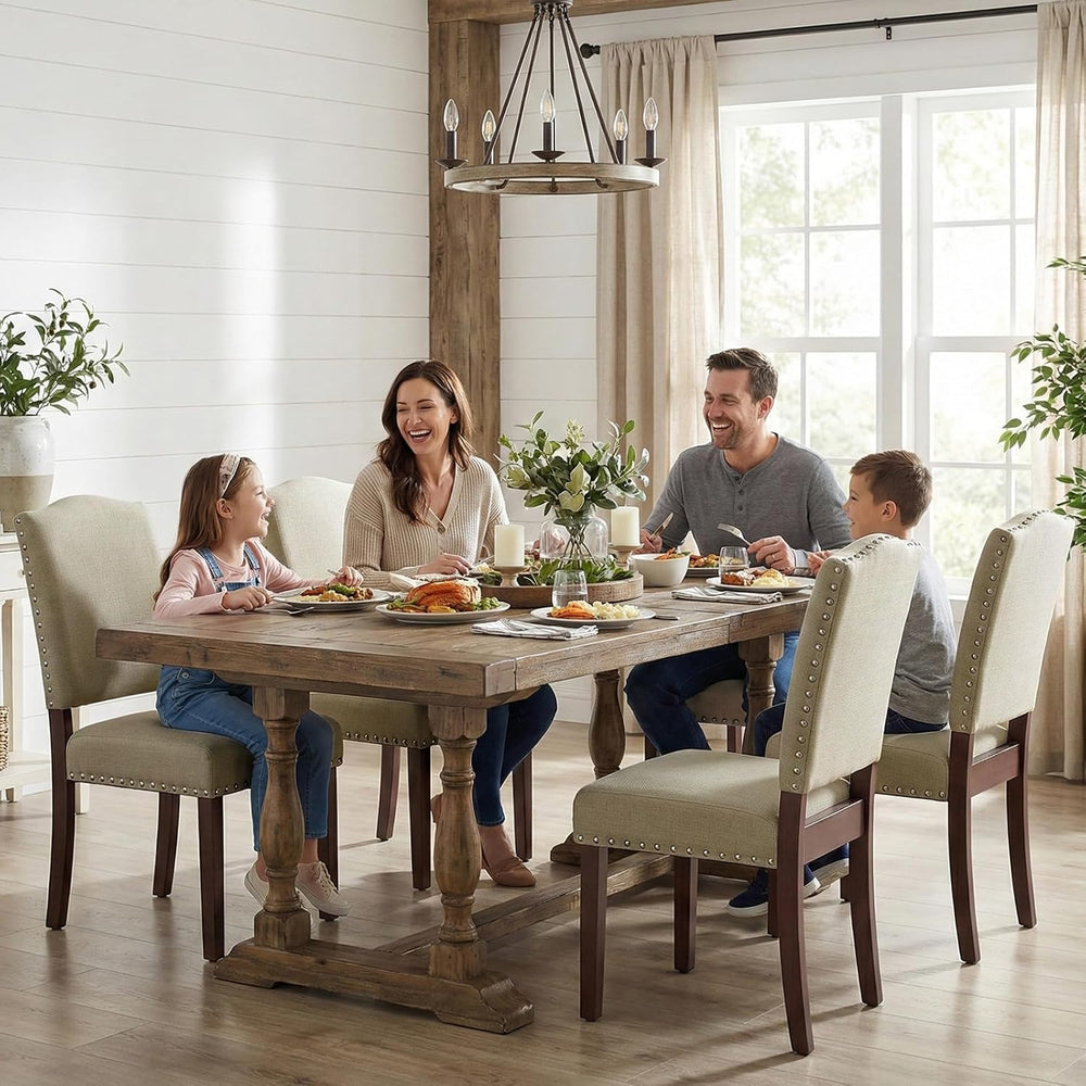 MALOL Upholstered Parsons Dining Chairs Set of 6, Modern Dining Room Chairs w...