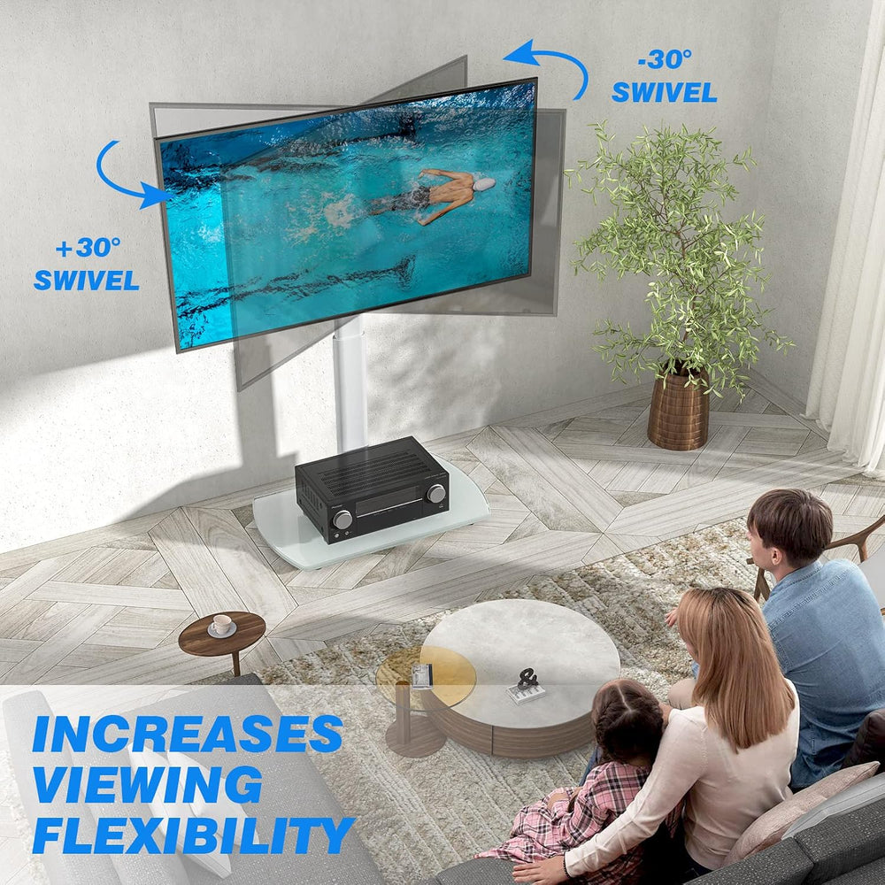 Rfiver TV Floor Stand with Swivel Mount, Universal for 32-65 Inch LCD LED Fla...