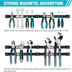 DURATECH 4 Pack 12" Magnetic Tool Holder Strip, Heavy Duty Magnetic Tool Bar, Magnetic Space Saving Tool Organizer with Mounting Screws for Garage, Workshop, Kitchen