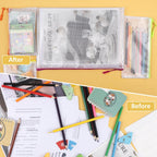 18PCS Mesh Zipper Pouch Bags, Zipper Bags for Office Supplies,9 Colors for Puzzles Board Game Storage, 8 Sizes for Reusable Plastic Zip Organizer for Travel