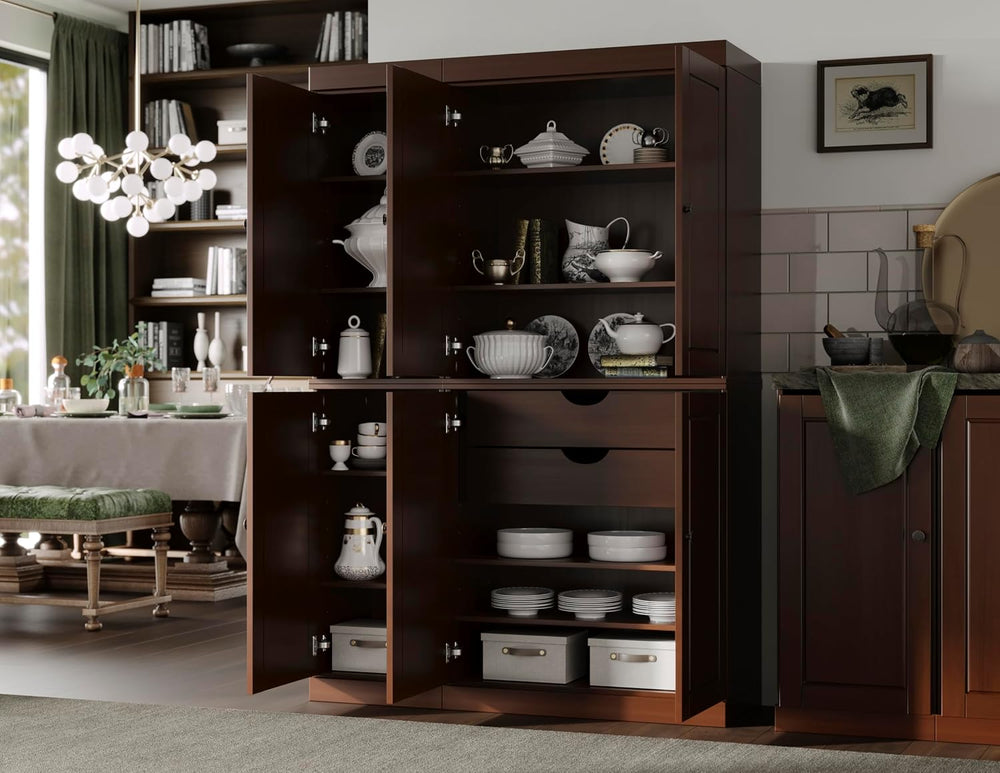 Palace Imports Solid Wood Kitchen Pantry Cabinet - 71.5" Tall x 48.5&quo...