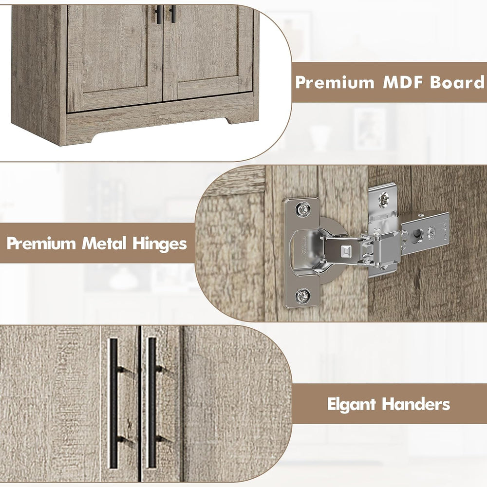 GarveeHome Tall Storage Cabinet, 70 in Kitchen Pantry Cabinet with Doors and ...